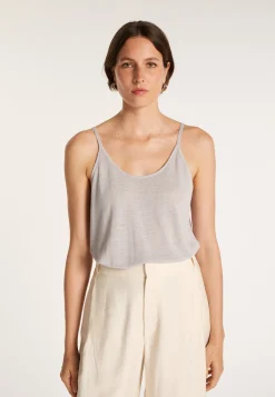 Montagut Flamed linen tank top - Bajah