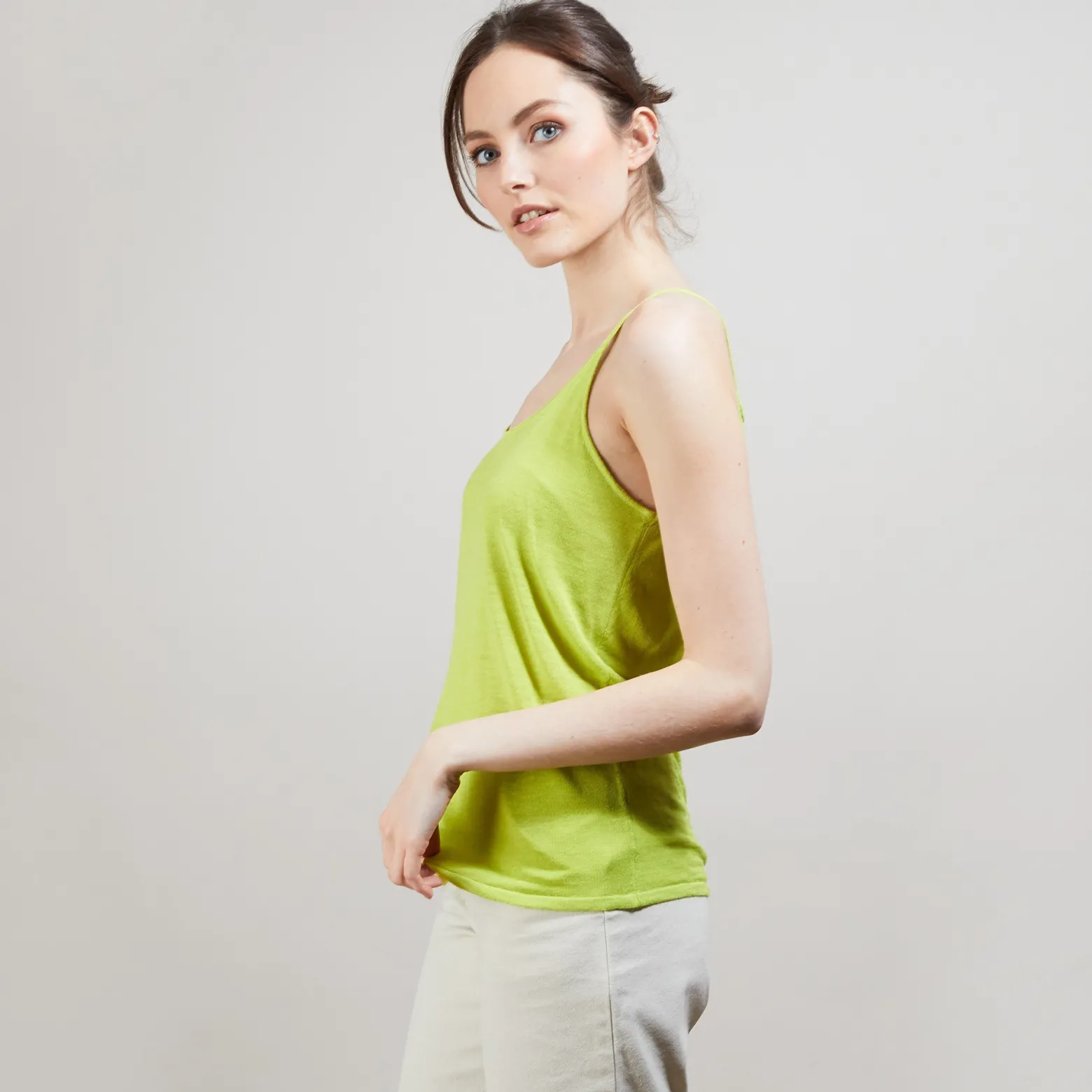Montagut Flamed linen tank top - Bajah