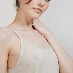 Montagut Flamed linen tank top - Bajah