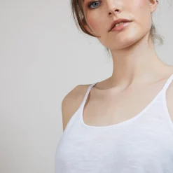 Montagut Flamed linen tank top - Bajah