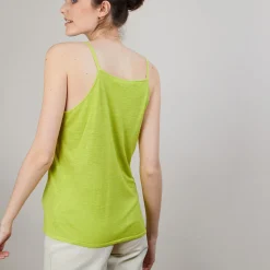 Montagut Flamed linen tank top - Bajah