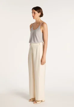Montagut Flamed linen tank top - Bajah