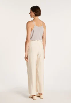 Montagut Flamed linen tank top - Bajah