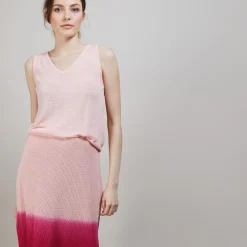 Montagut Flamed linen tank top - Boréal