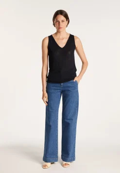 Montagut Flamed linen tank top - Boréal
