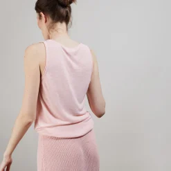 Montagut Flamed linen tank top - Boréal