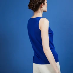 Montagut Flamed linen tank top - Boréal