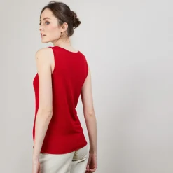 Montagut Flamed linen tank top - Boréal