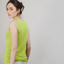 Montagut Flamed linen tank top - Boréal