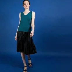 Montagut Flamed linen tank top - Boréal