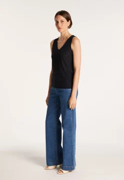 Montagut Flamed linen tank top - Boréal