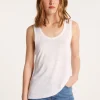 Montagut Flamed linen tank top - Maitena