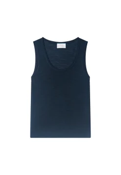 Montagut Flamed linen tank top - Maitena