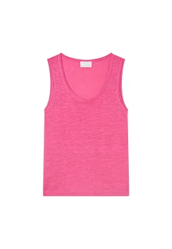 Montagut Flamed linen tank top - Maitena