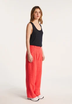 Montagut Flamed linen tank top - Maitena