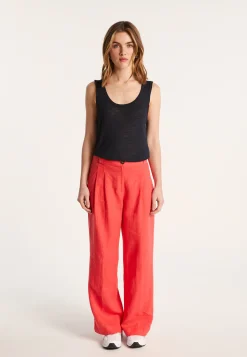 Montagut Flamed linen tank top - Maitena