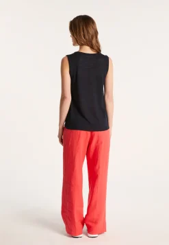 Montagut Flamed linen tank top - Maitena