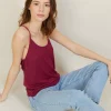Montagut Flamed linen tank top - Mijas
