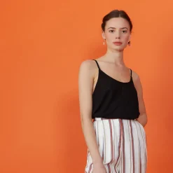 Montagut Flamed linen tank top - Mijas