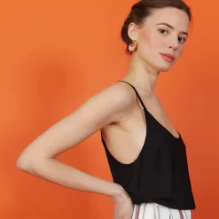 Montagut Flamed linen tank top - Mijas