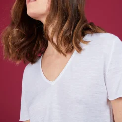 Montagut Flamed linen T-shirt - Balkan