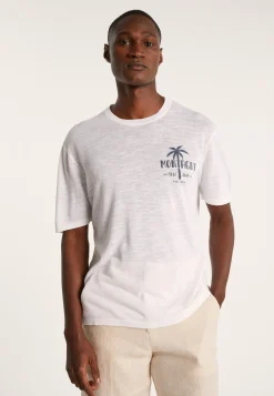 Montagut Flamed linen T-shirt - Isao
