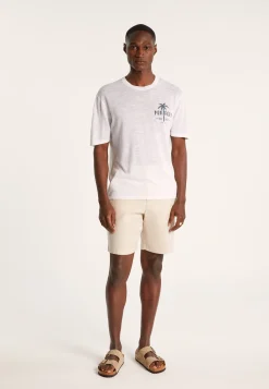 Montagut Flamed linen T-shirt - Isao