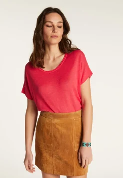 Montagut Flamed linen T-shirt - Lola