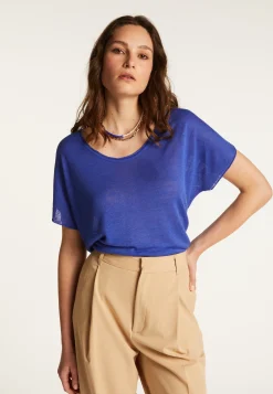 Montagut Flamed linen T-shirt - Lola