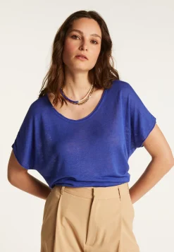 Montagut Flamed linen T-shirt - Lola