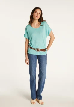 Montagut Flamed linen T-shirt - Lola