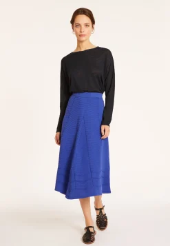 Montagut Flamed linen t-shirt with long sleeves and back buttons - Polly