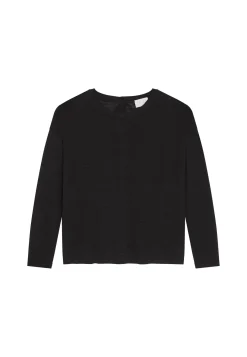Montagut Flamed linen t-shirt with long sleeves and back buttons - Polly