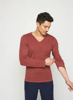 Montagut Flamed linen tunisian collar t-shirt - Blayne