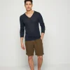 Montagut Flamed linen tunisian collar t-shirt - Blayne