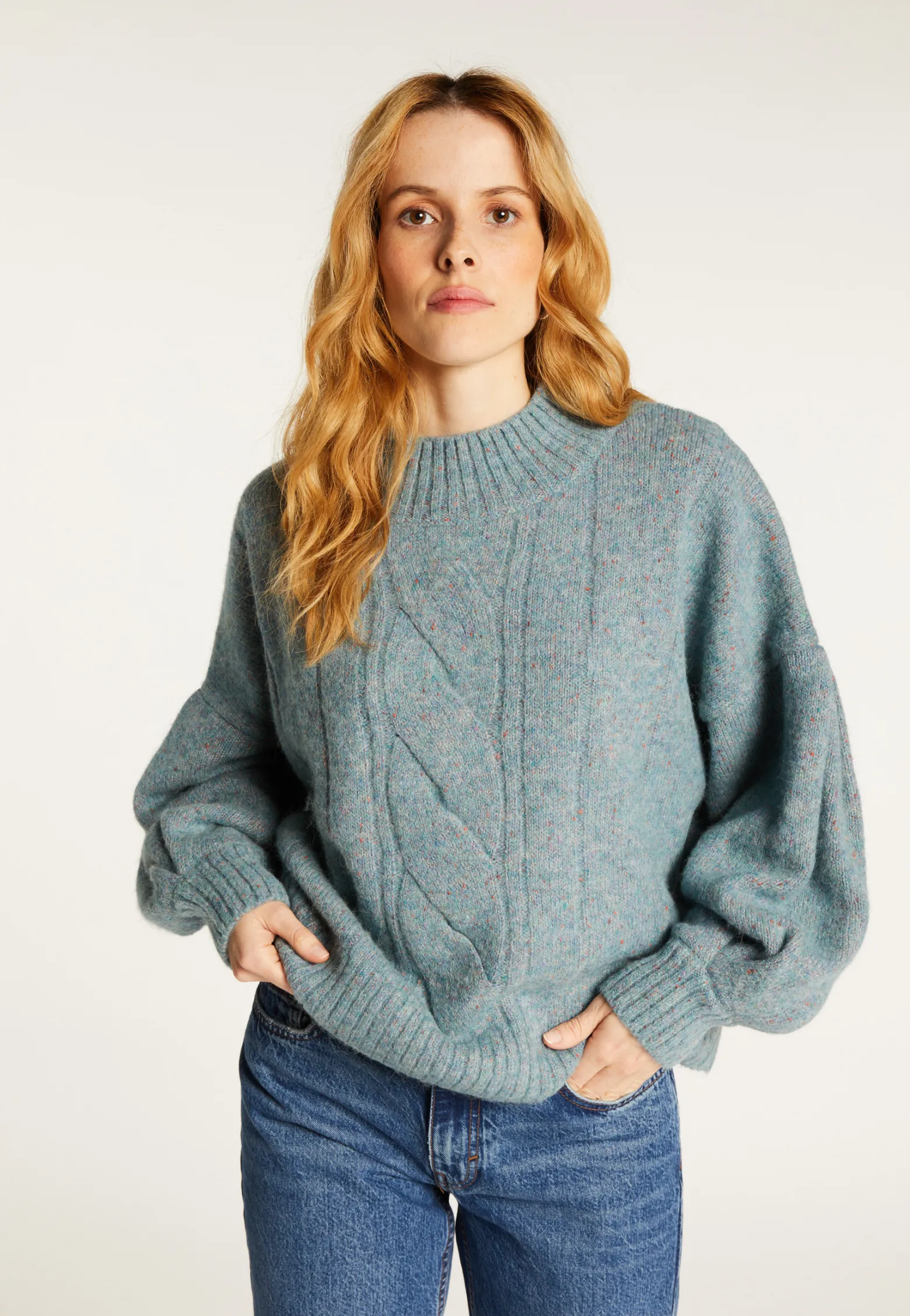 Montagut Flecked wool-blend crew-neck sweater - Laetitia