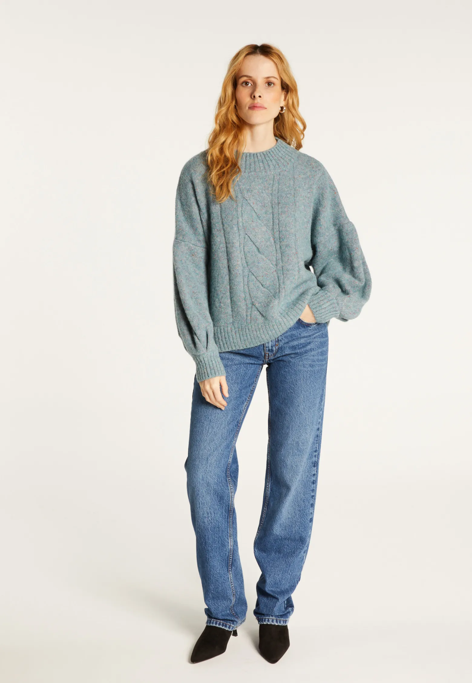 Montagut Flecked wool-blend crew-neck sweater - Laetitia