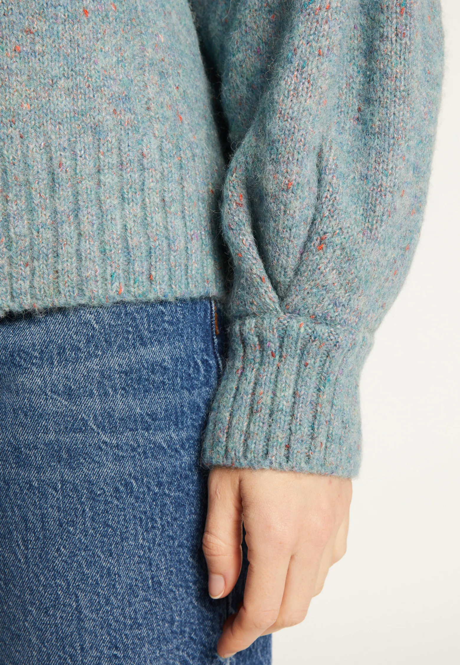 Montagut Flecked wool-blend crew-neck sweater - Laetitia