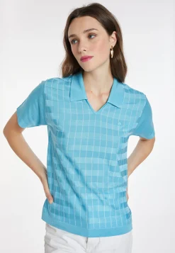 Montagut Flower pattern V-neck polo-shirt - Kelsey