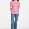 Montagut Flower pattern V-neck polo-shirt - Kheira