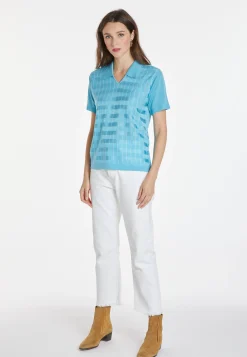 Montagut Flower pattern V-neck polo-shirt - Kelsey