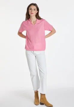 Montagut Flower pattern V-neck polo-shirt - Kristina
