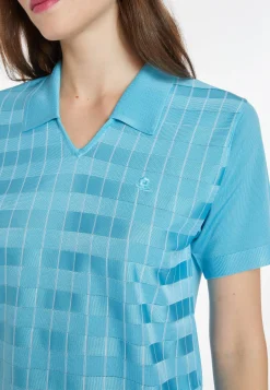 Montagut Flower pattern V-neck polo-shirt - Kelsey