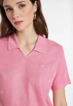 Montagut Flower pattern V-neck polo-shirt - Kristina