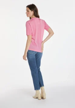 Montagut Flower pattern V-neck polo-shirt - Kheira