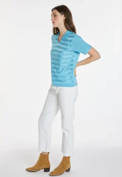 Montagut Flower pattern V-neck polo-shirt - Kelsey