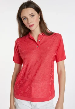 Montagut Flower-patterned Fil Lumière polo-shirt - Katharina