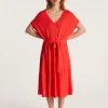 Montagut Flowing dress in slub linen - Layla