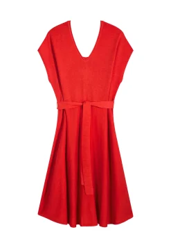 Montagut Flowing dress in slub linen - Layla