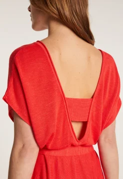 Montagut Flowing dress in slub linen - Layla